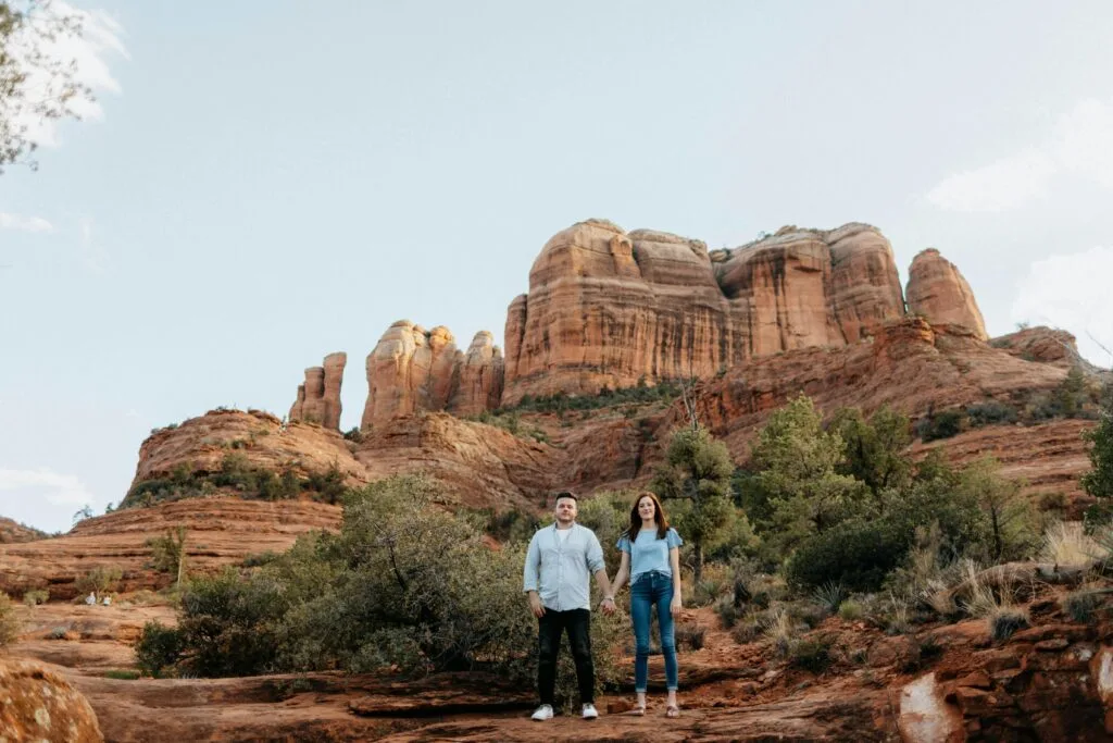 Red rock formations, American Southwest, winter light