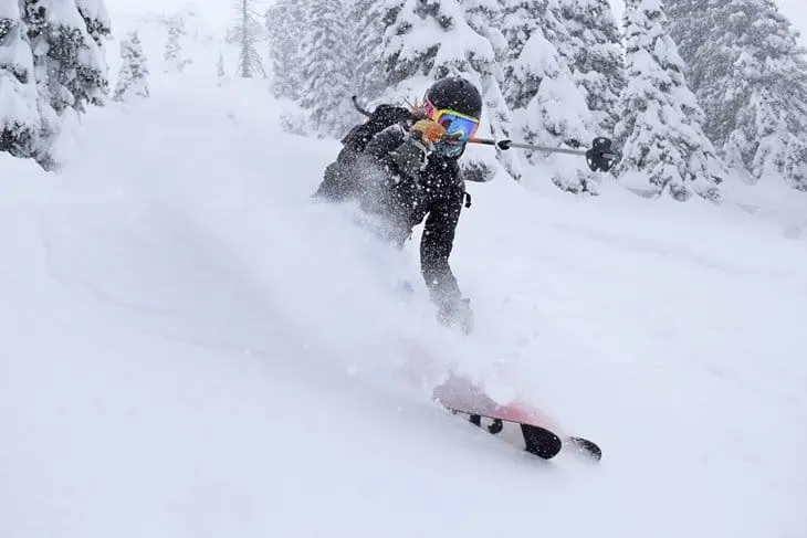 Skiing at Bridger Bowl, a locals' favorite ski area in Montana