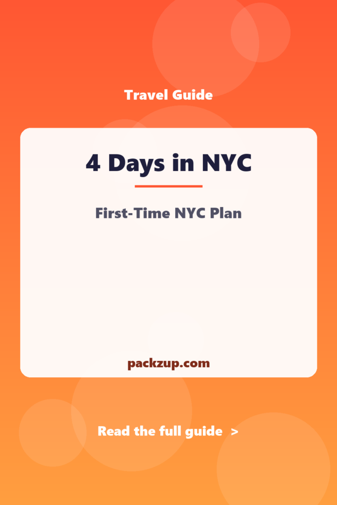 4 Days in NYC - First-Time NYC Plan