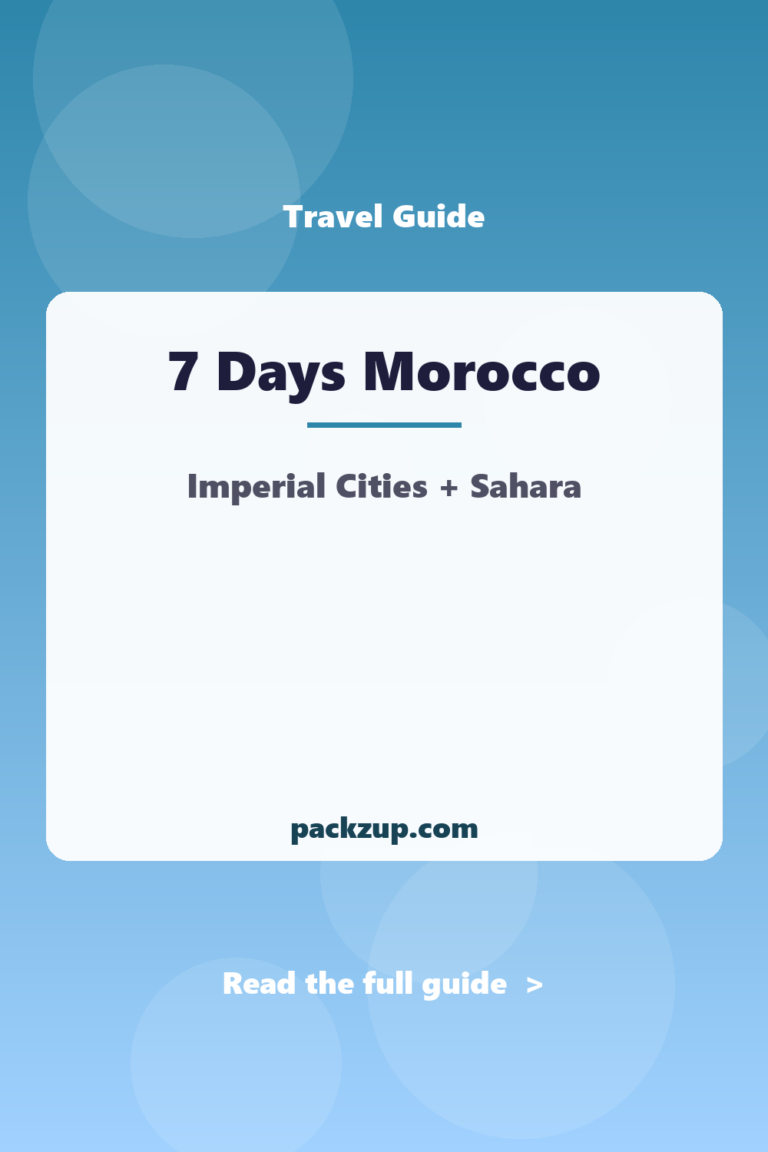 7-Day Morocco Itinerary: Imperial Cities + Sahara