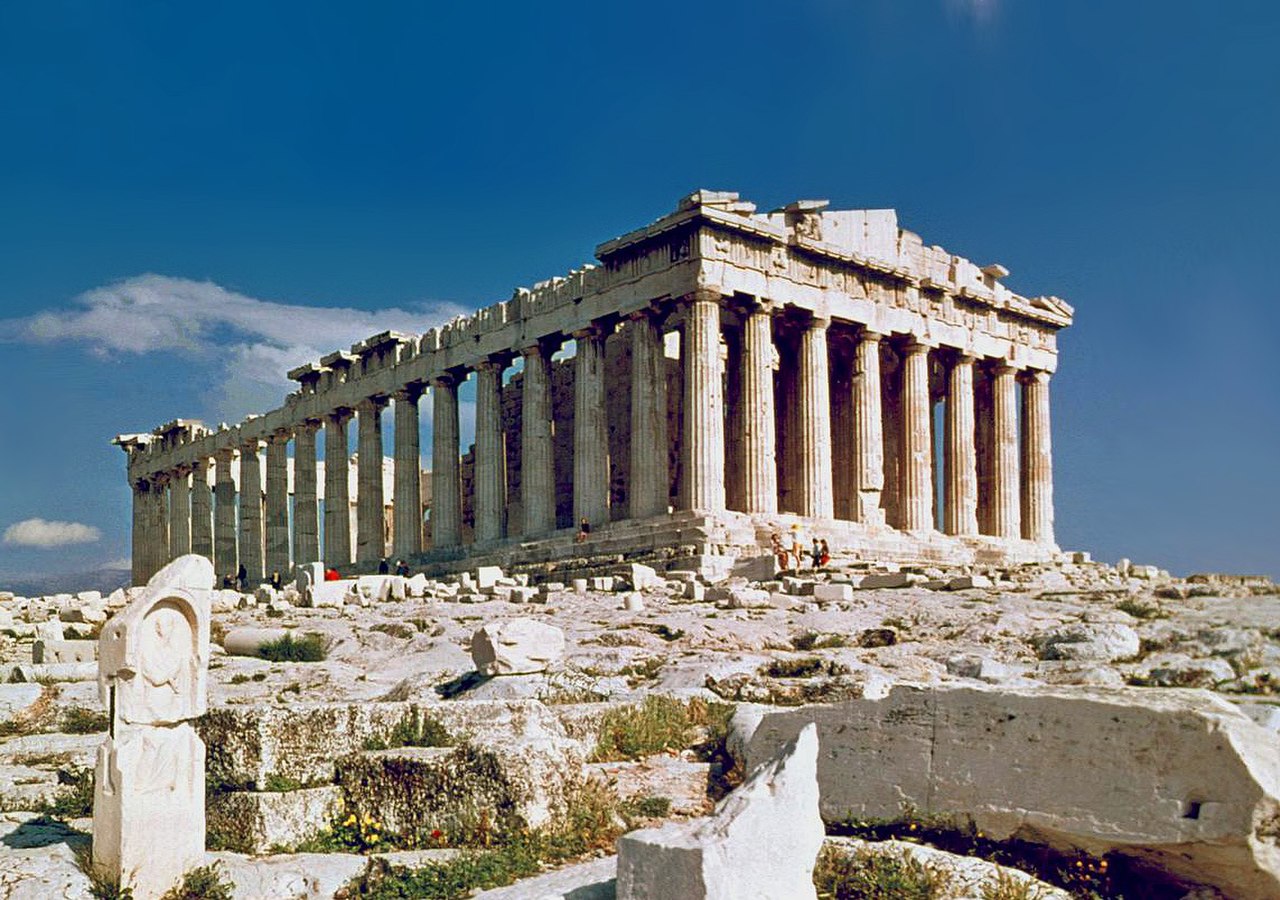 The Parthenon atop the Acropolis in Athens