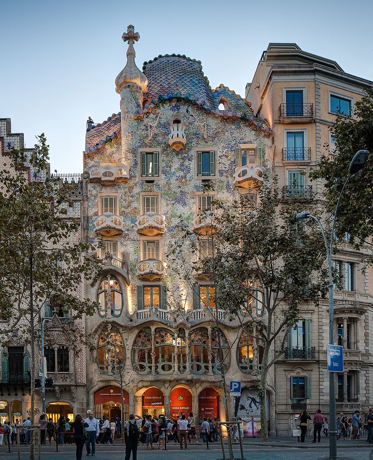 Casa Batlló facade on Passeig de Gràcia
