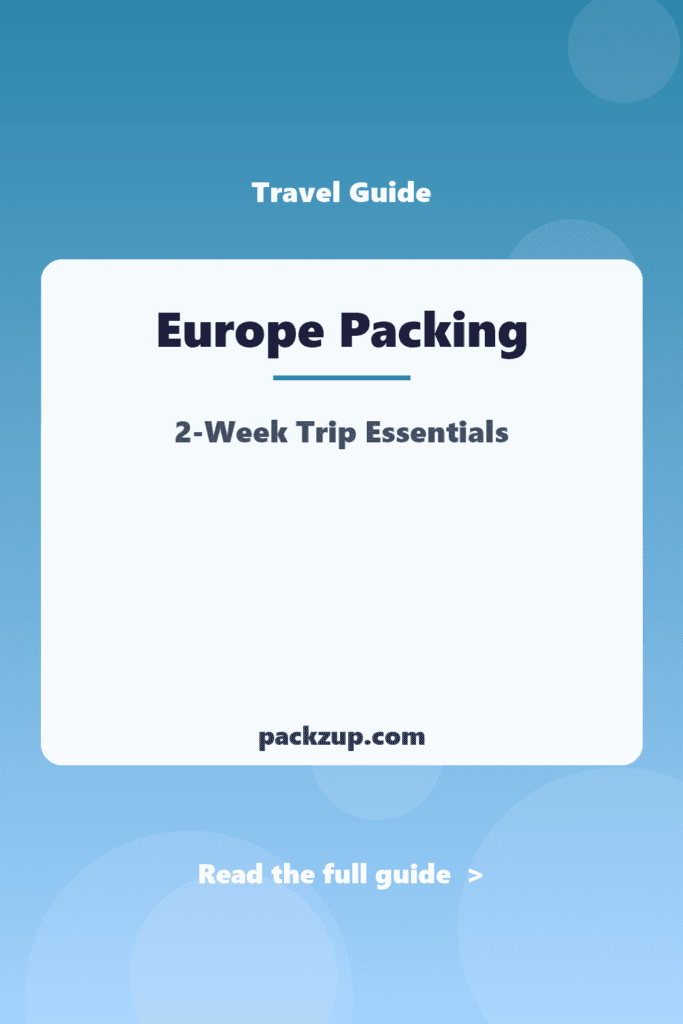 Europe Packing - 2-Week Trip Essentials