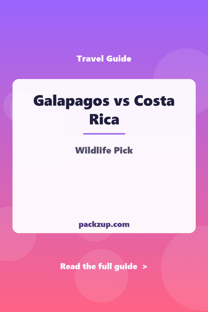 Galapagos vs Costa Rica - Wildlife Pick