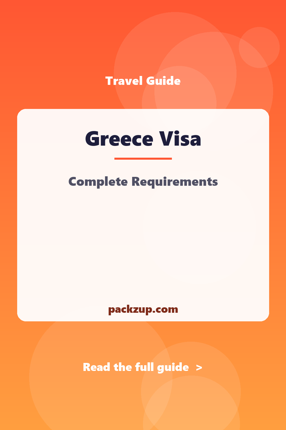 Greece Visa - Complete Requirements