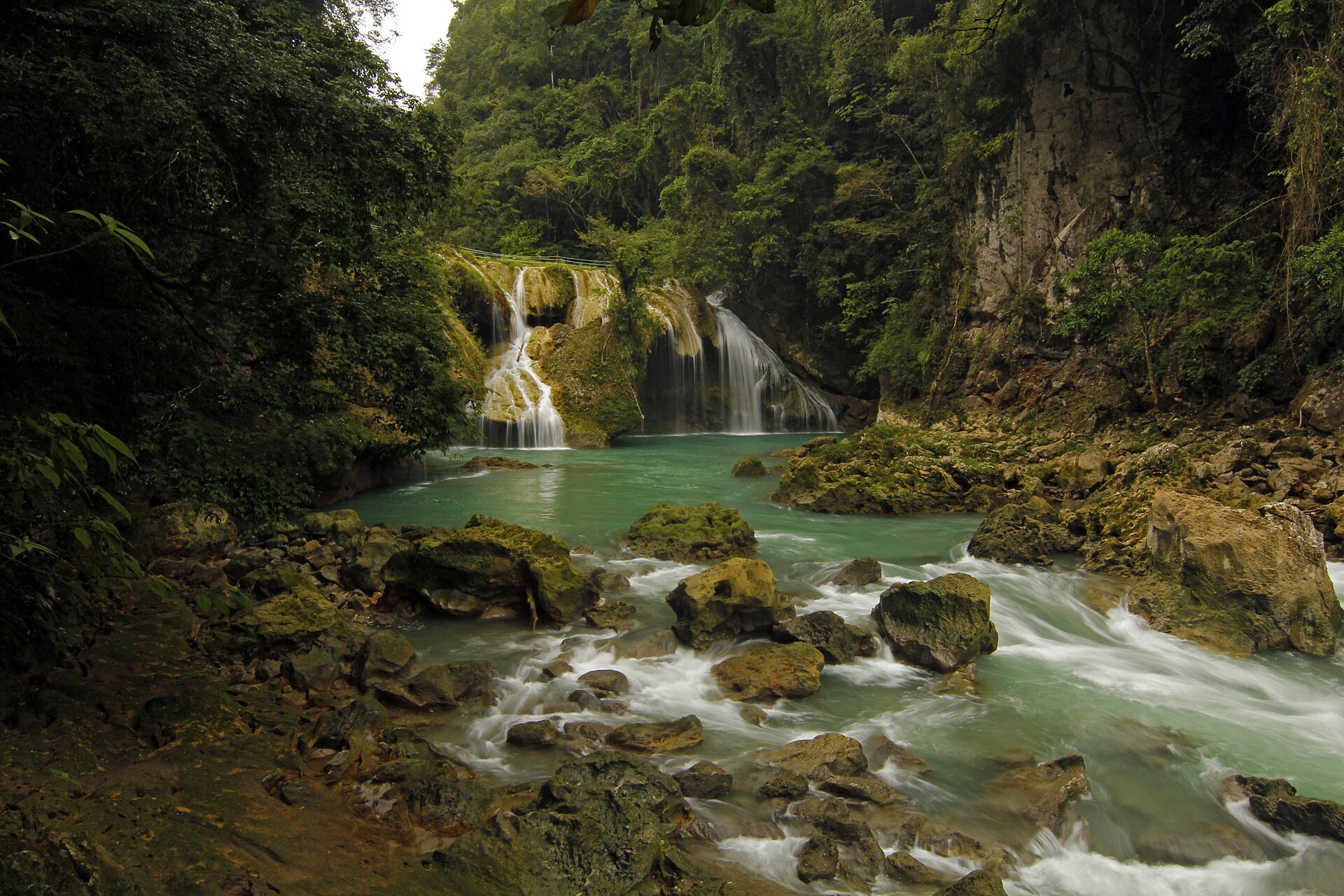 Natural limestone pools at Semuc Champey