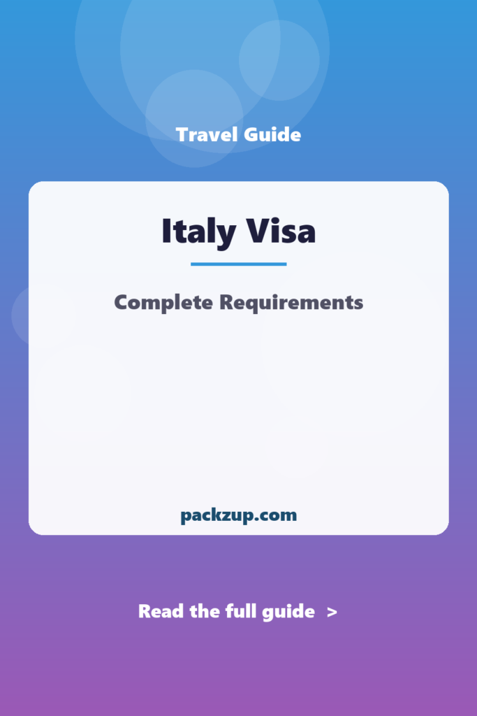 Italy Visa - Complete Requirements