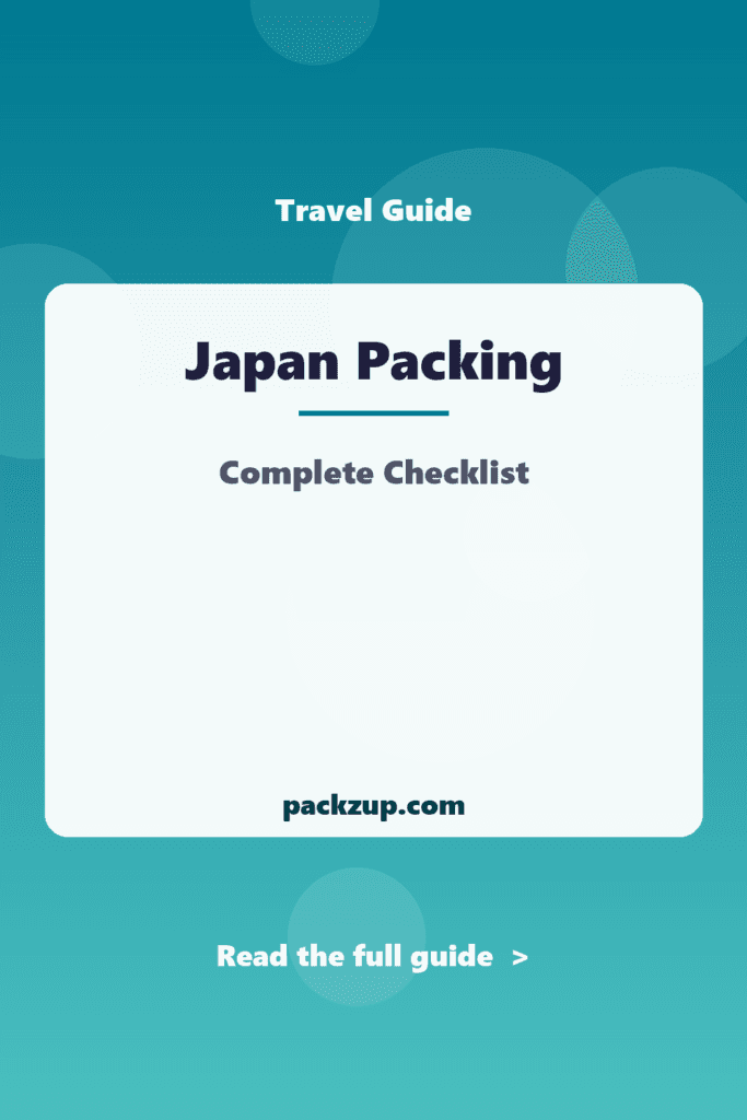 Japan Packing - Complete Checklist