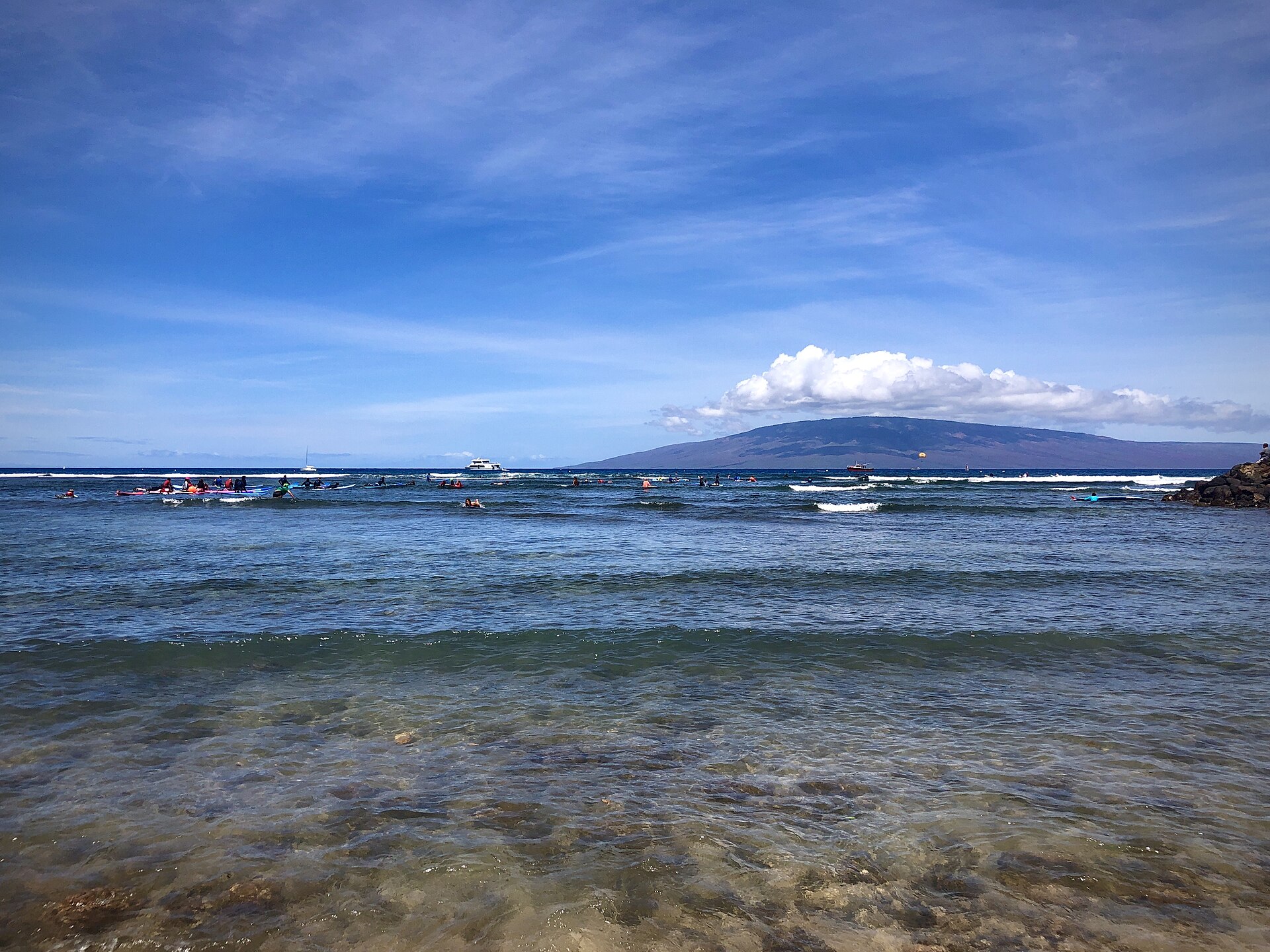 Golden beach on Maui, Hawaii
