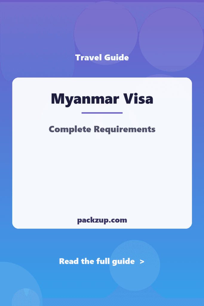 Myanmar Visa - Complete Requirements