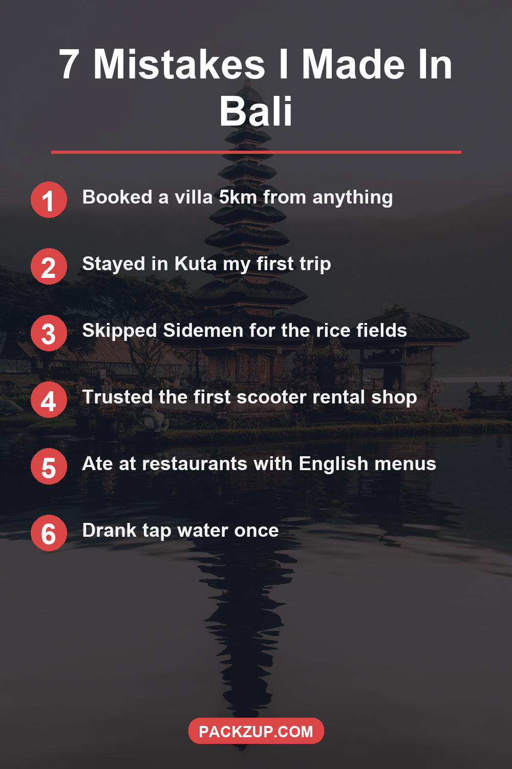 7 Mistakes I Made In Bali