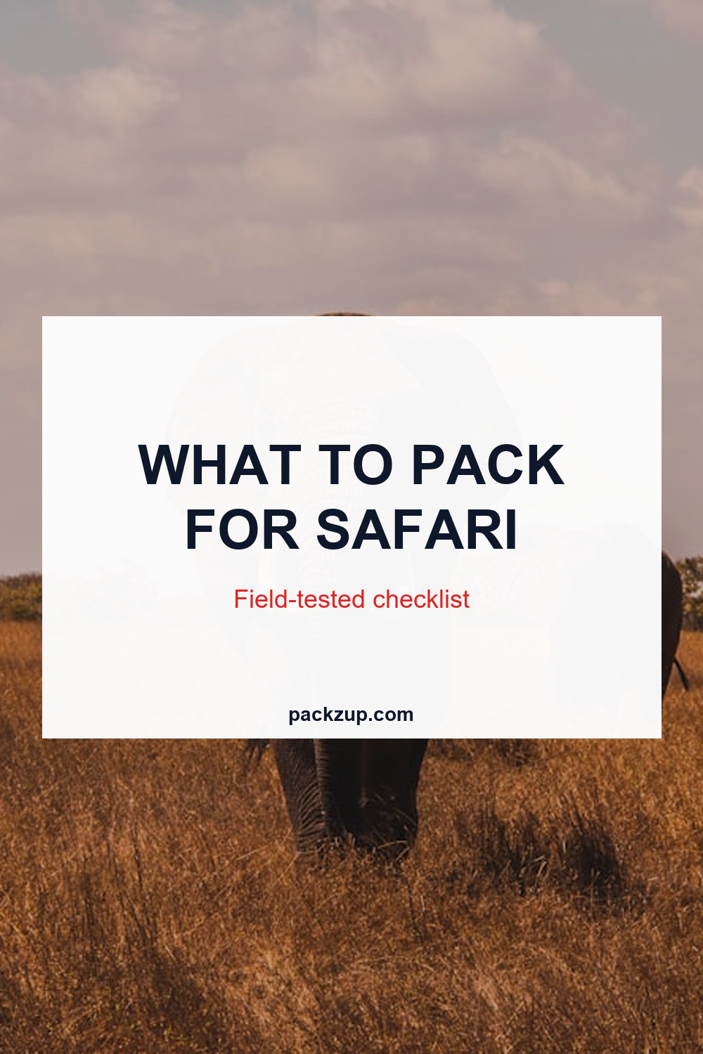 WHAT TO PACK
FOR SAFARI
