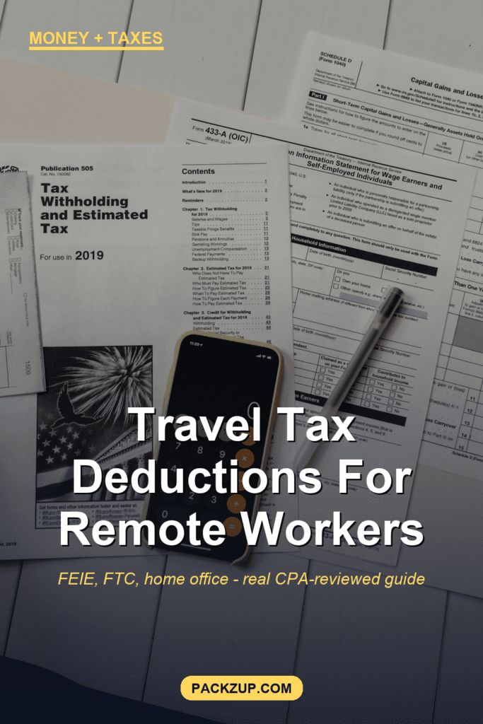 Pin USA Travel Tax Deductions