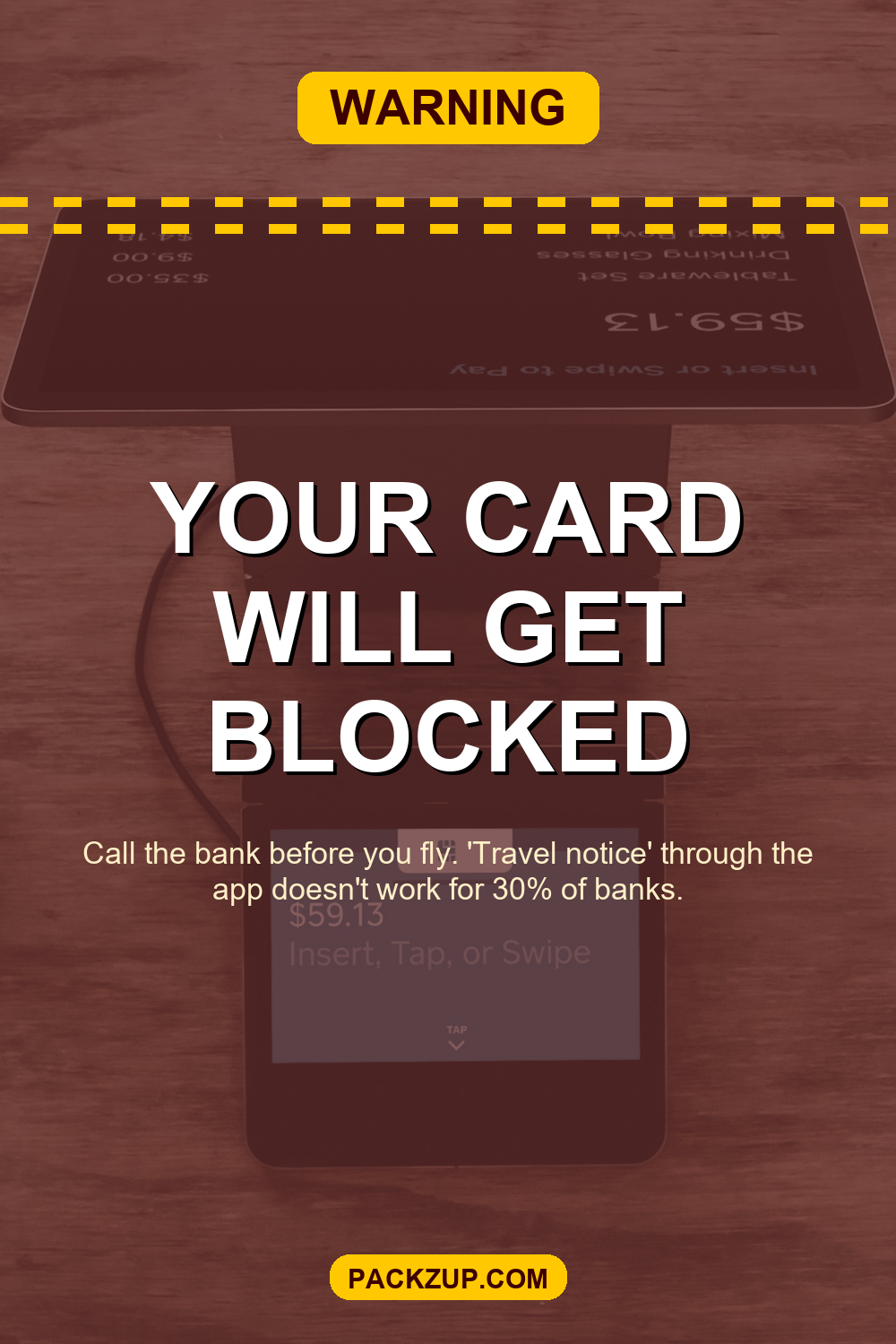 Your card will get blocked