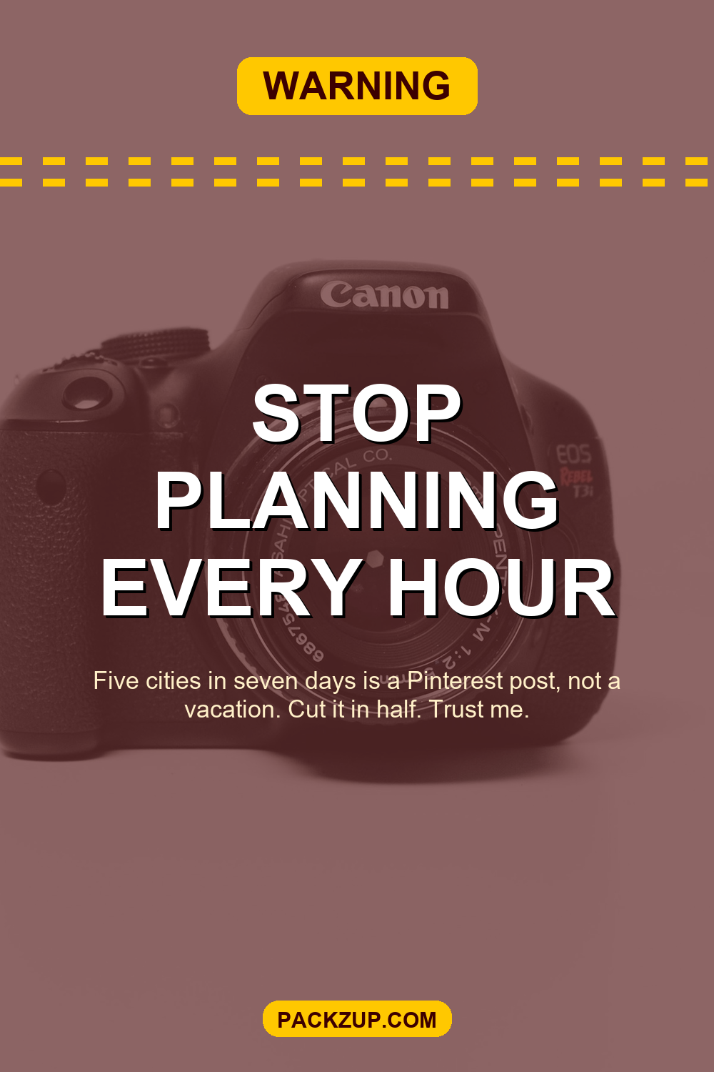 Stop planning every hour