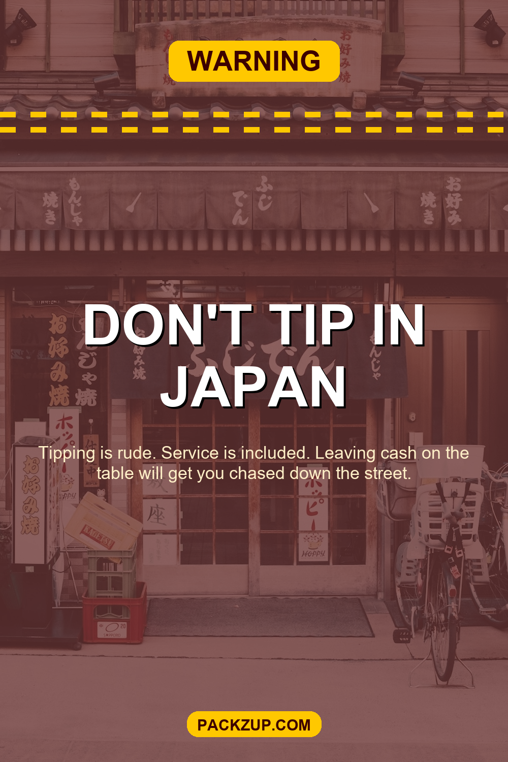 Don't tip in Japan