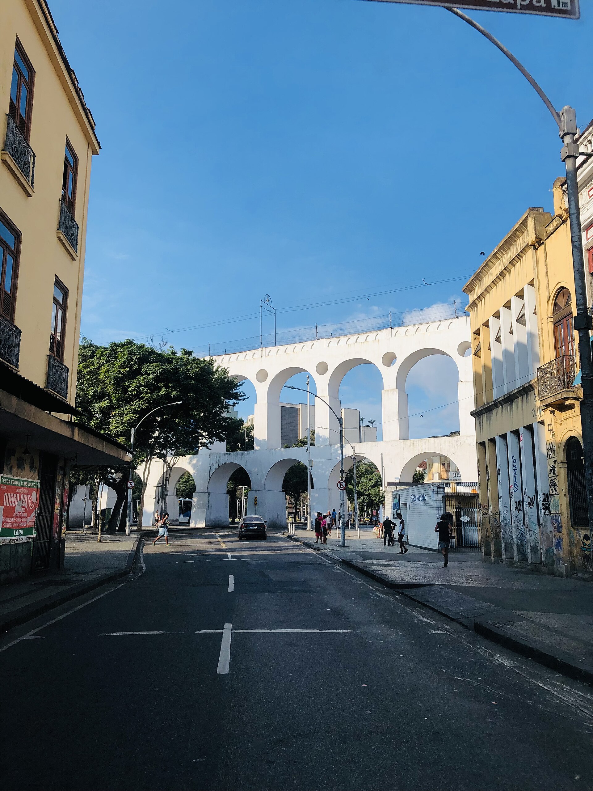 Lapa Arches at night in Rio