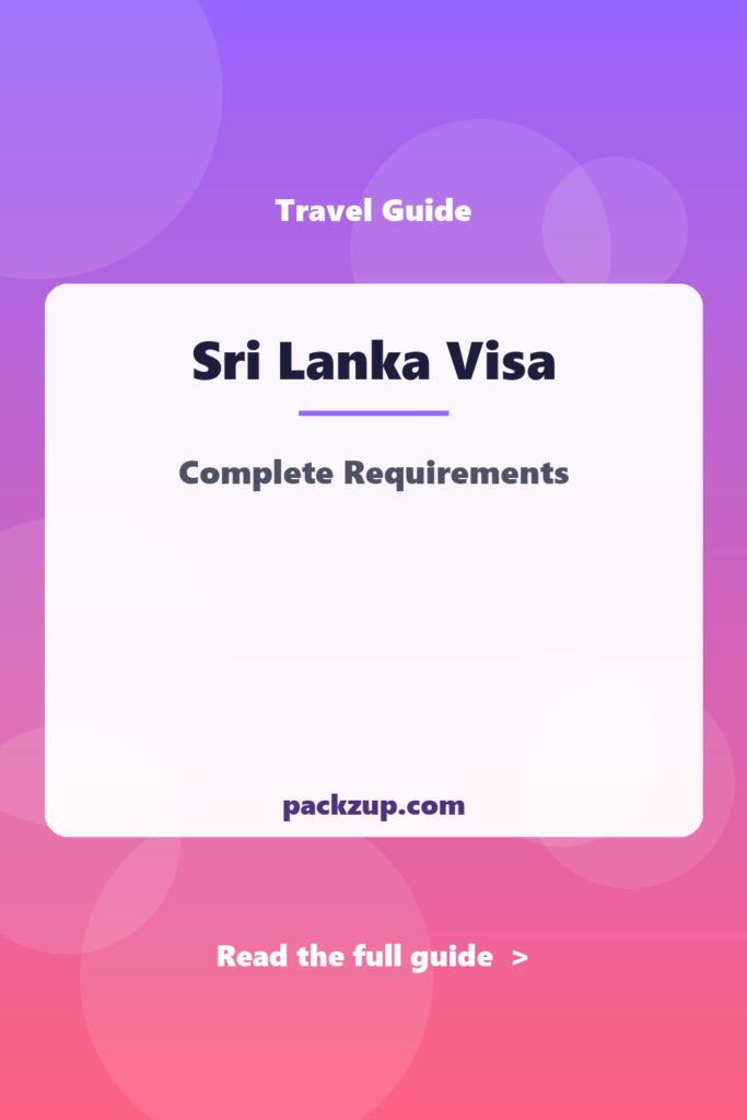 Sri Lanka Visa - Complete Requirements