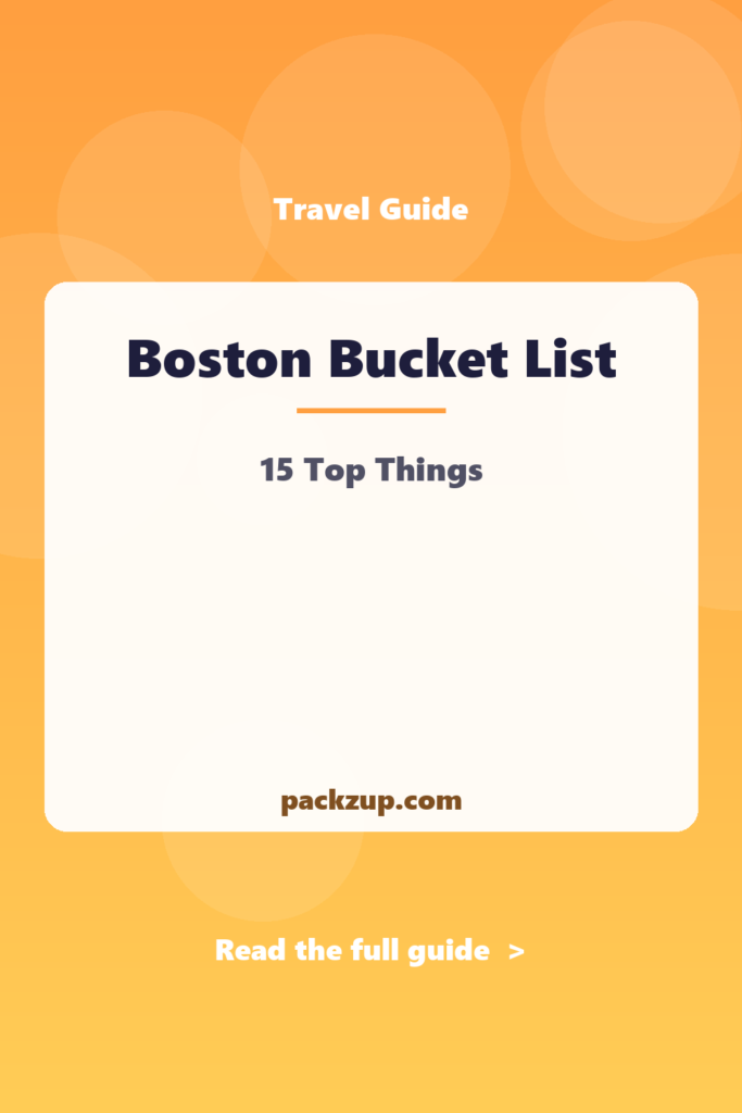 Boston Bucket List - 15 Top Things