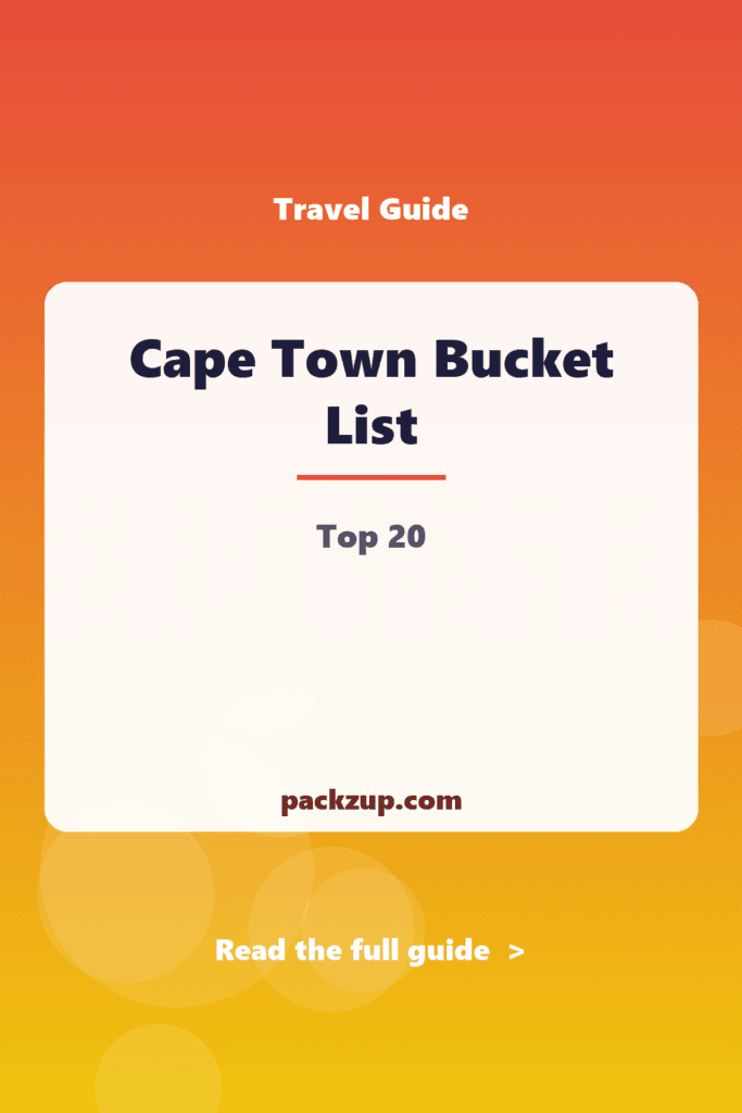 Cape Town Bucket List - Top 20
