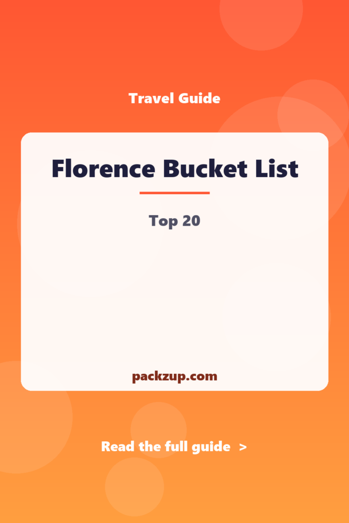 Florence Bucket List - Top 20