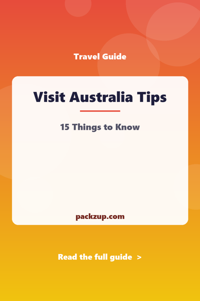 Visit Australia Tips - 15 Things to Know