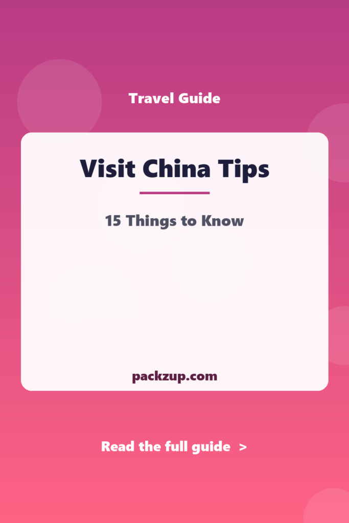 Visit China Tips - 15 Things to Know