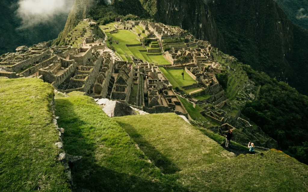 The Inca citadel of Machu Picchu wreathed in Andean mist, Peru