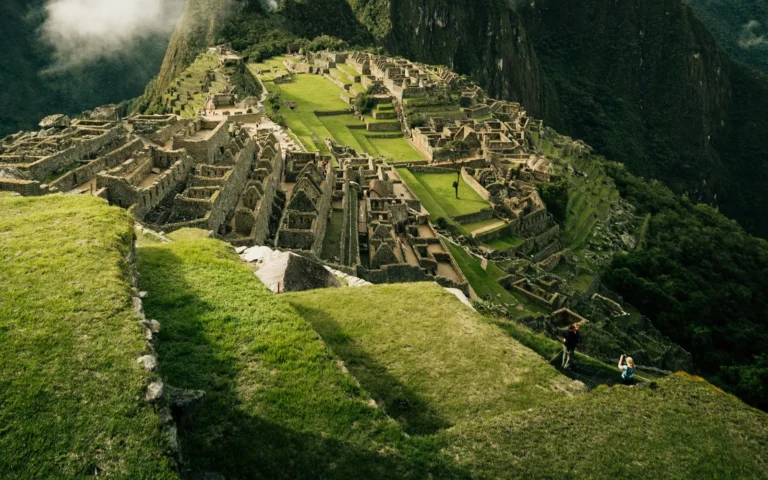 The Inca citadel of Machu Picchu wreathed in Andean mist, Peru