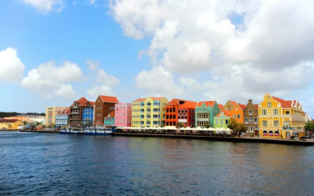 The pastel waterfront houses of Willemstad, Curacao