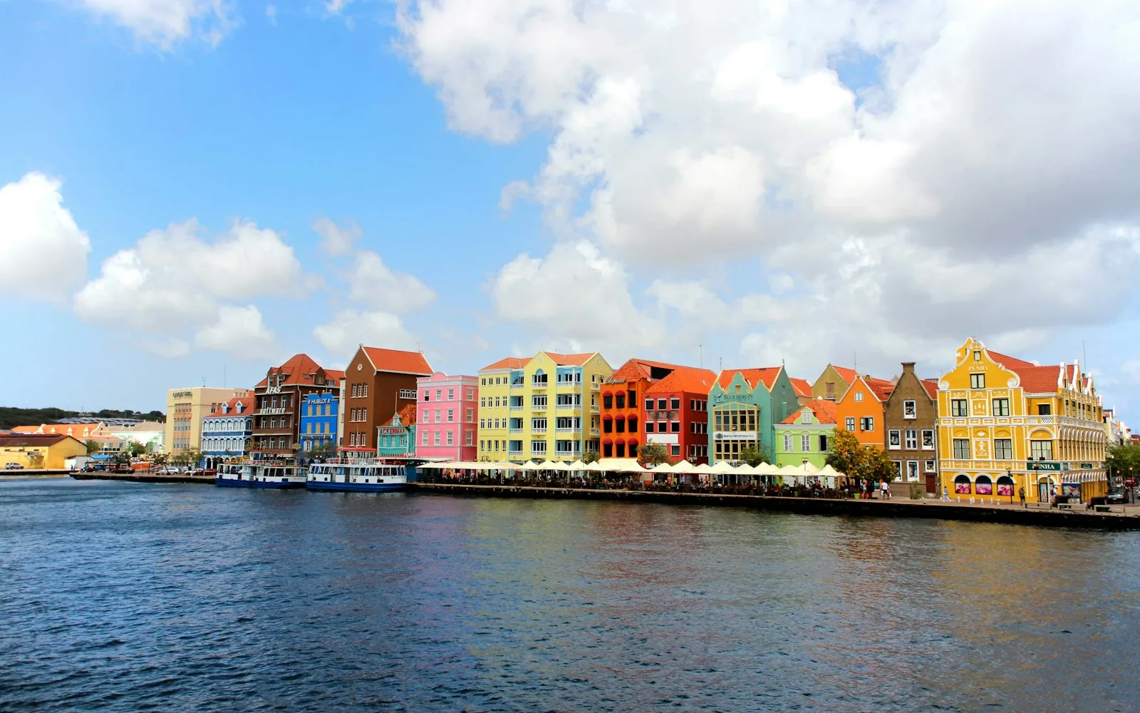 The pastel waterfront houses of Willemstad, Curacao