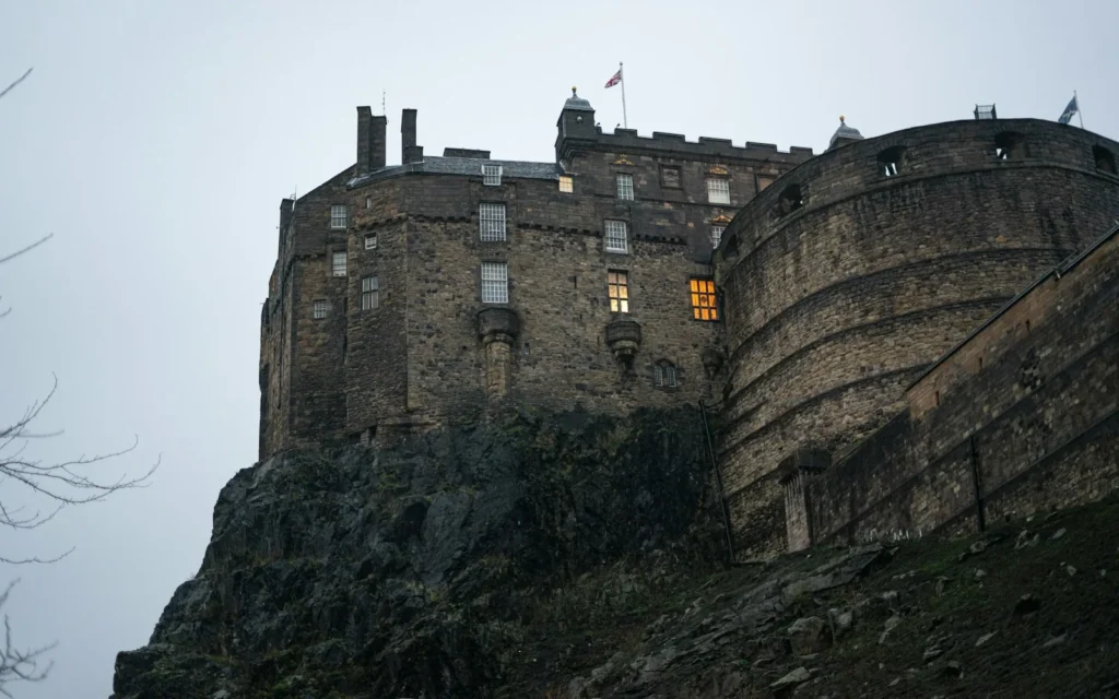 Edinburgh Castle on its rocky crag, Scotland