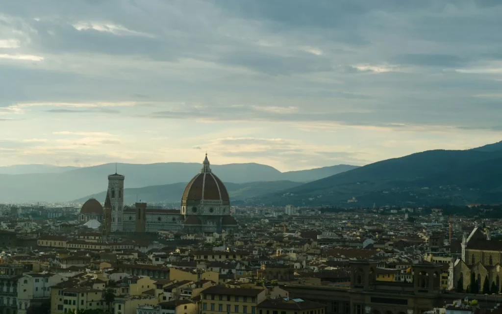 The Duomo rising above the Florence skyline, Italy