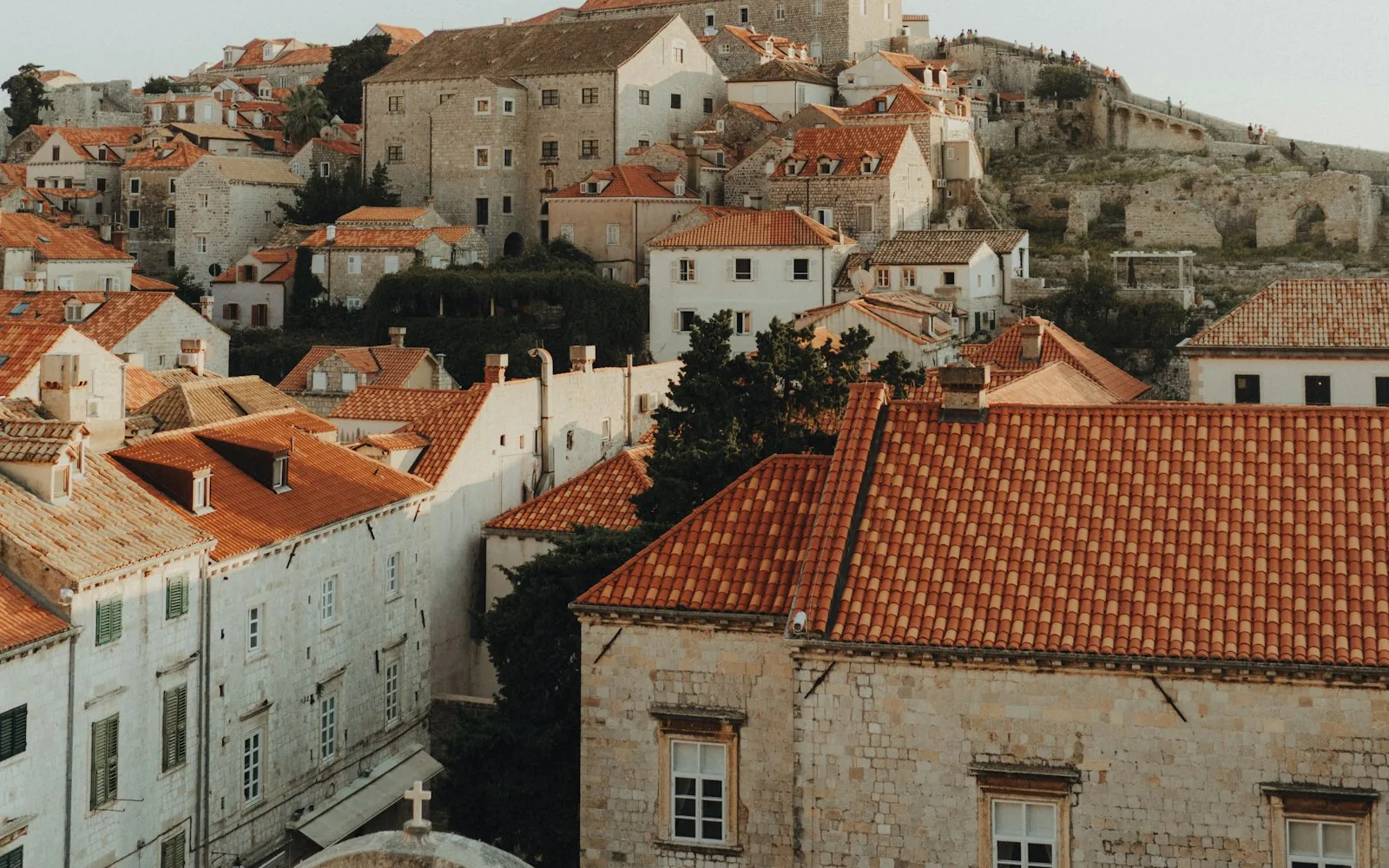 The red-tiled rooftops of Dubrovnik's Old Town, Croatia
