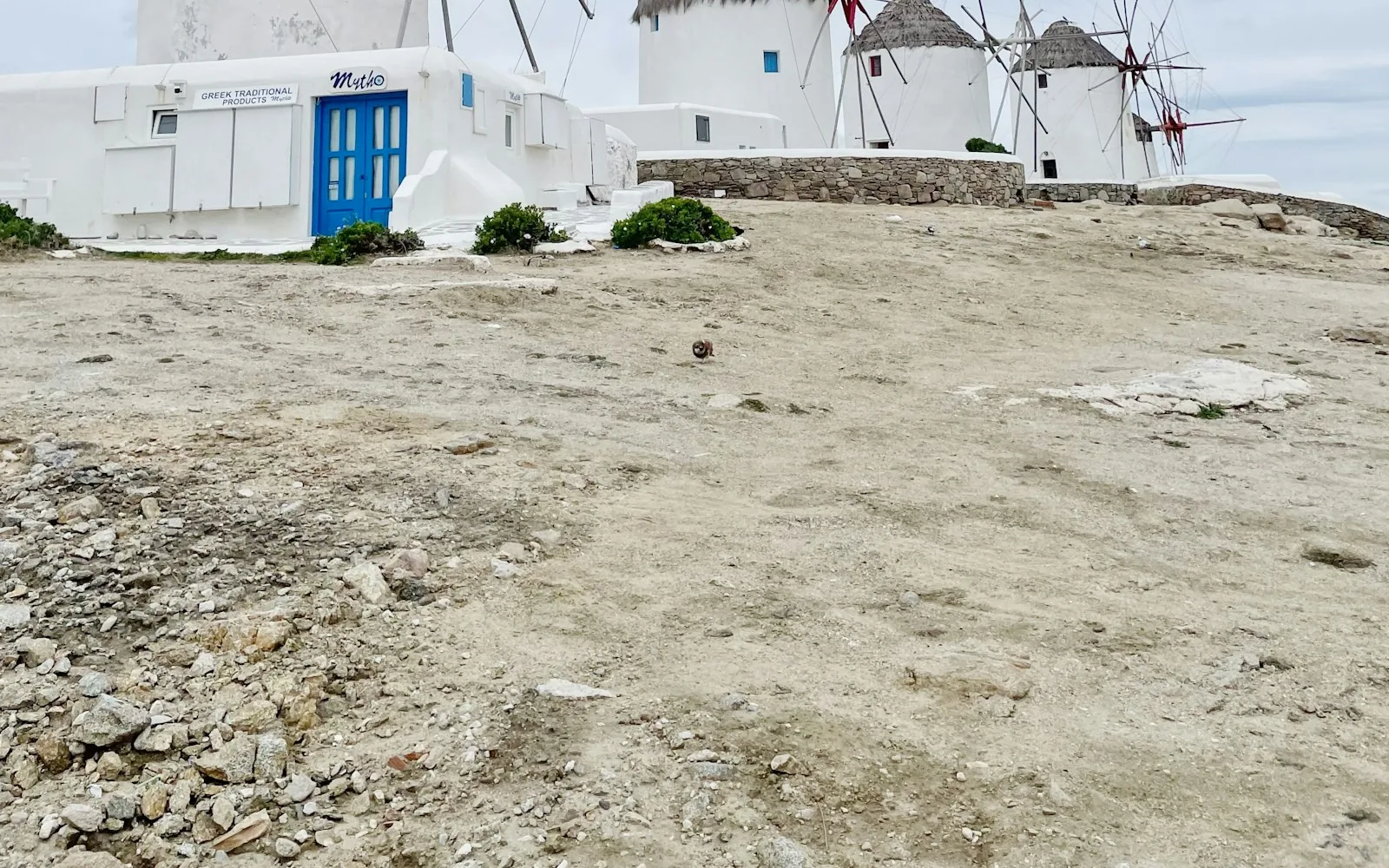 The iconic hilltop windmills of Mykonos, Greece