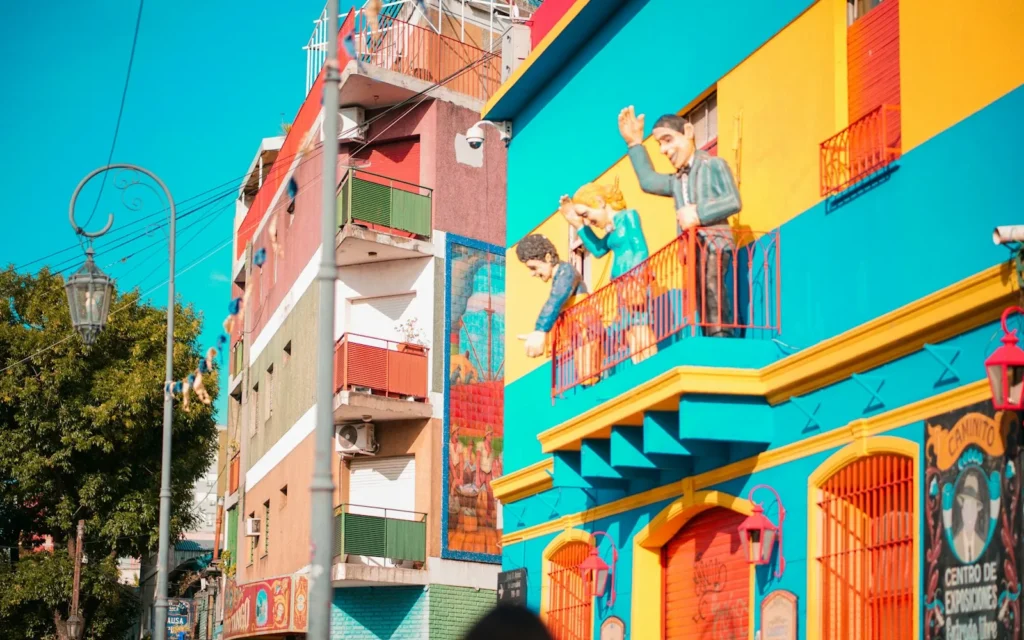 The brightly painted houses of Caminito in La Boca, Buenos Aires