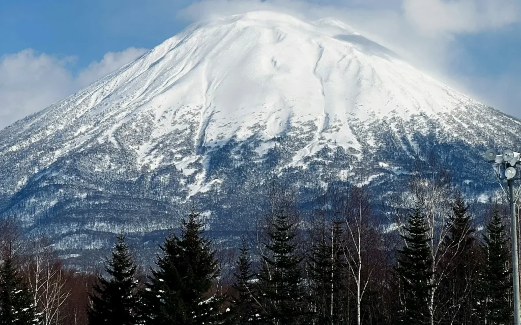 The volcanic cone of Mount Yotei above Niseko, Japan