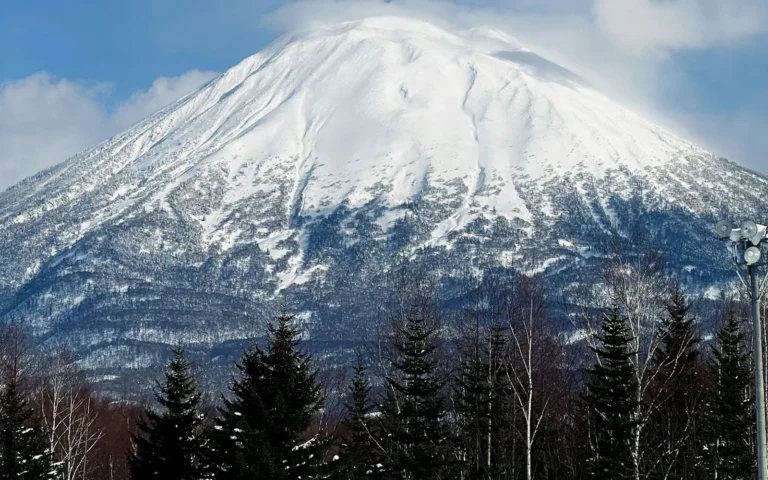 The volcanic cone of Mount Yotei above Niseko, Japan
