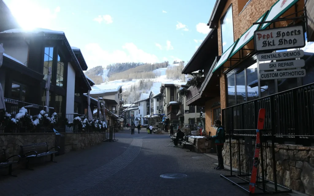 The pedestrian village at Vail, Colorado