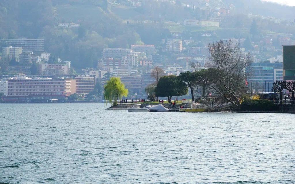 The lakeside town of Lugano in Switzerland's sunny Ticino region
